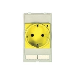 Harting 39500010002 | Han Port: Plug socket module Germany Yellow (VDE)