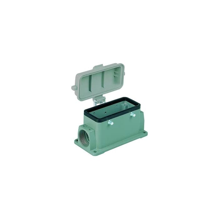 Harting 9300161220 | Han B Housings: Han B Base SM LC 4 Pegs plast Cover Pg21