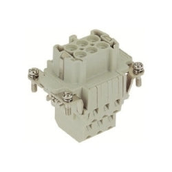 Harting 9330062772 | Han E Female Insert: Han ESS 06 Position F Insert Double Cage CLA