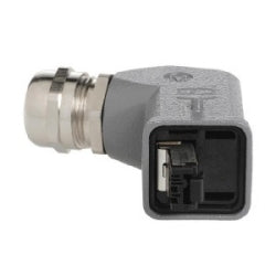 Harting 9451151106 | Han 3M RJ45 Plug, Angled, Metal, Compatible with Han 3M, IP67