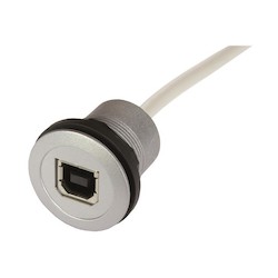 Harting 9454521910 | Har?port USB?2.0 B?B Coupler with 0.5?m Cable, Silver