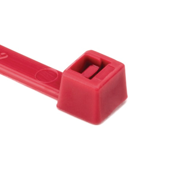 HellermannTyton 111-00467 | Cable Tie, 15.35" Long, UL Rated, 50lb Tensile Strength, PA66UV, Red, 100/pkg