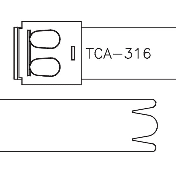 HellermannTyton 111-01306 | Stainless Steel Tie, 49" Long, 922lb Tensile Strength, SS316, Metal, 25/pkg
