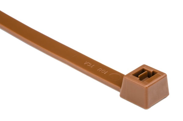 HellermannTyton 111-01619 | Heavy Duty Cable Tie, 11.8" Long, 120lb Tensile Strength, PA46, Brown, 500/pkg
