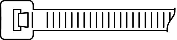 HellermannTyton 111-01699 | High-Temp Cable Tie, 7.9" Long, 100lb Tensile Strength, PAEK, Beige, 100/pkg