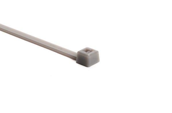 HellermannTyton 111-02390 | PVDF Cable Tie, 8" Long, 50lb Tensile Strength, PVDF, Gray, 100/pkg