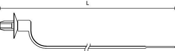 HellermannTyton 111-85850 | 1-Piece Cable Tie/Arrowhead Mount, 8.9" Long, 50lb, Mounting Hole Dia. .27"-.28", PA66HS, Black, 100/pkg