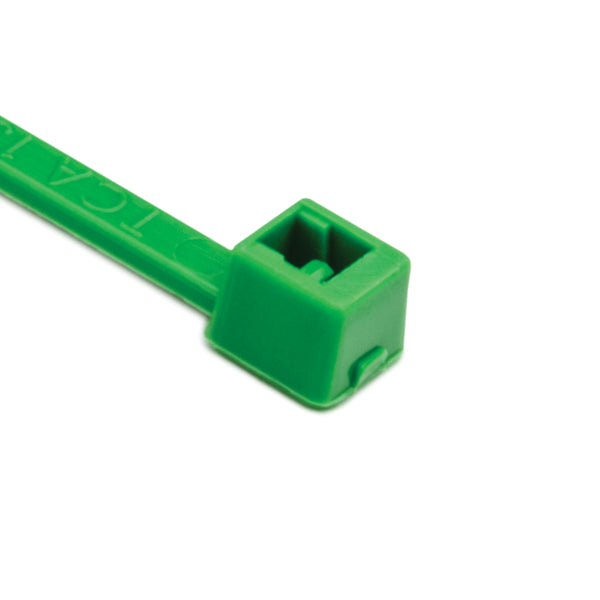 HellermannTyton T18R5M4 | Cable Tie, 4" Long, UL Rated, 18lb Tensile Strength, PA66, Green, 1000/pkg