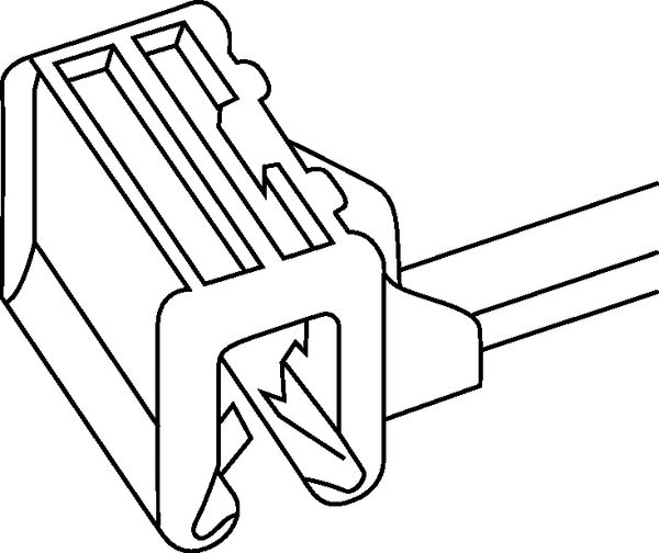 HellermannTyton 126-00036 | 1-Piece Cable Tie & Edge Clip, 8" Long, EC34, Panel Thickness .04"-.12", 50 lbs, PA66HS, Black, 500/bag