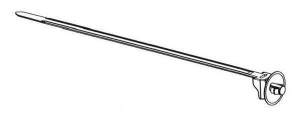 HellermannTyton 126-00099 | 1-Piece Cable Tie/Fir Tree Mount, 6.1" Long, Mounting Hole Diameter .19"-.21", PA66HS, Black, 1000/pkg