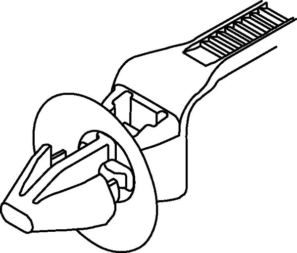 HellermannTyton 126-00114 | 1-Piece Cable Tie/Arrowhead Mount, 8.5"L, 50lb, Panel Thickness .07"-.12", PA66HIRHS, Natural, 500/pkg