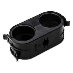 HellermannTyton 133-00993 | HC Clamp Bundle Separator, Two Hole, PA66GFHIRHS, Black, 500/pkg