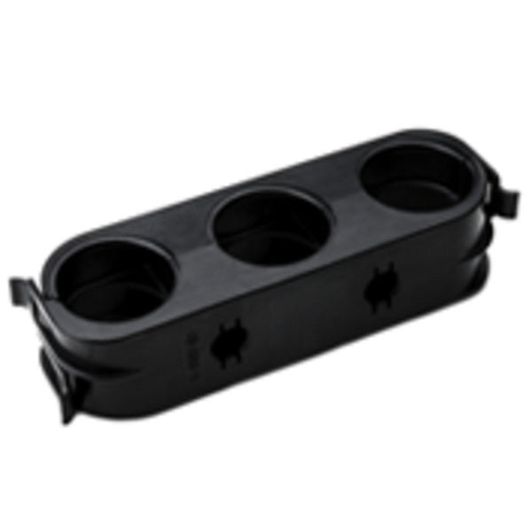 HellermannTyton 133-00998 | Hc Clamp Bundle Separator, Three Hole, Pa66Gfhirhs, Black, 500/Pkg