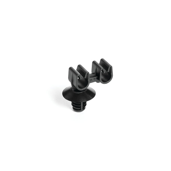 HellermannTyton 133-04043 | Tube and Pipe Clip with 8mm Fir Tree, 2x 6.5-7.0mm Diameter, PA66HIRHS, Black, 2000/ctn