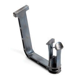 HellermannTyton 133-04335 | Bundling Clip with arrowhead, 90 DEG offset, 12.35mm hole dia., 13.5-15.0mm thickness, PPS, Silver, 2500/ctn