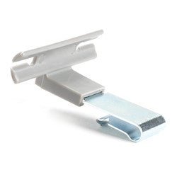 HellermannTyton 133-04486 | Edge Clip and Tape Clip, Panel Thickness .11" - .12 ", 1.43" Long, PA66HIRHS, Gray, 3000/ctn
