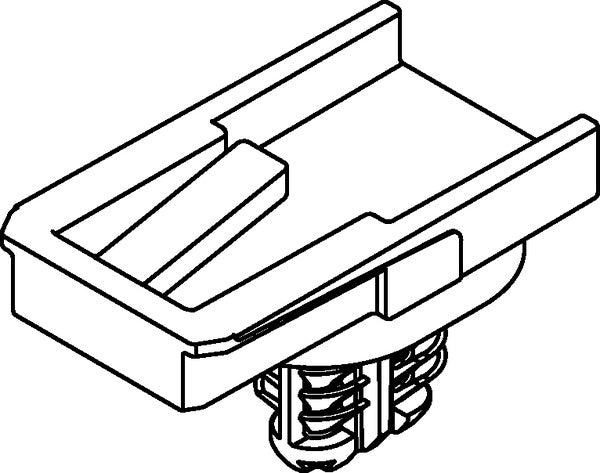 HellermannTyton 133-04724 | USCAR Conn Clip w/Oval Fir Tree, 23mm, 0.6-6.75mm Panel Thickness, PA66HIRHSUV, Black, 1500/ctn