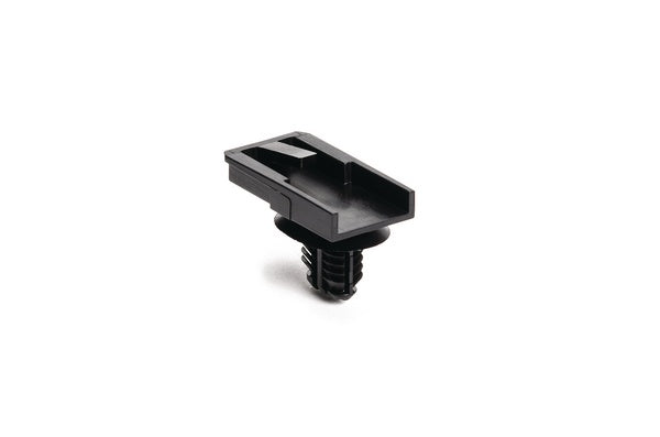 HellermannTyton 133-04724 | USCAR Conn Clip w/Oval Fir Tree, 23mm, 0.6-6.75mm Panel Thickness, PA66HIRHSUV, Black, 1500/ctn