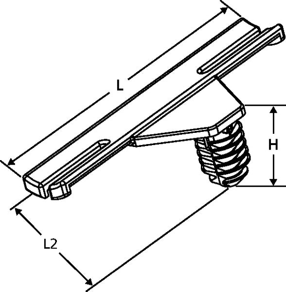 HellermannTyton 151-00074 | Standoff Bundling Clip, 2.2" Long, Panel Thickness .02"-.03", PA66HIRHS, Black, 500/box
