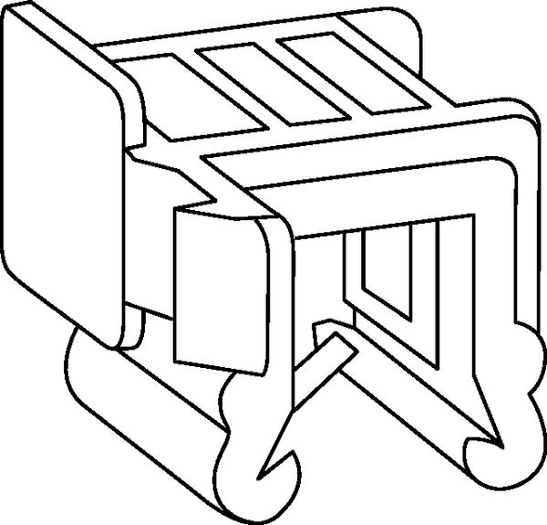 HellermannTyton 151-00499 | Connector Clip, Panel Thickness 3.0-6.0Mm, Pa66Hirhs, Black, 500/Pkg
