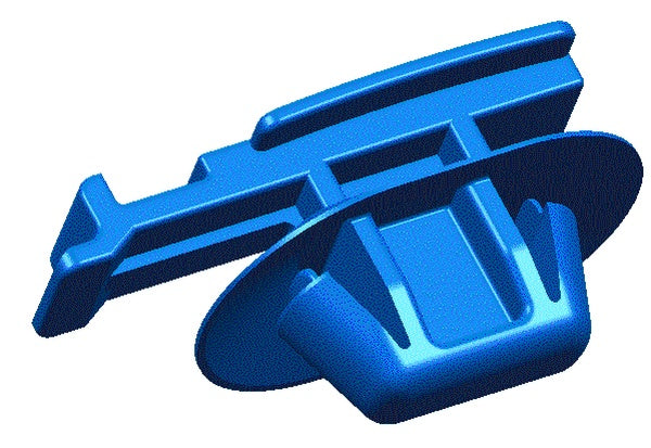 HellermannTyton 151-00513 | Connector Clip w/Oval Arrowhead, 0.6 - 1.0 mm Panel Thickness, 6.2 x 12.2 mm Hole Dia, PA66HIRHS, Black, 500/pkg
