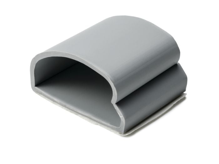 HellermannTyton 151-00669 | WAC Adhesive Cable Clamp, 1" Max. Bundle Dia, PVC, Gray, 100/pkg