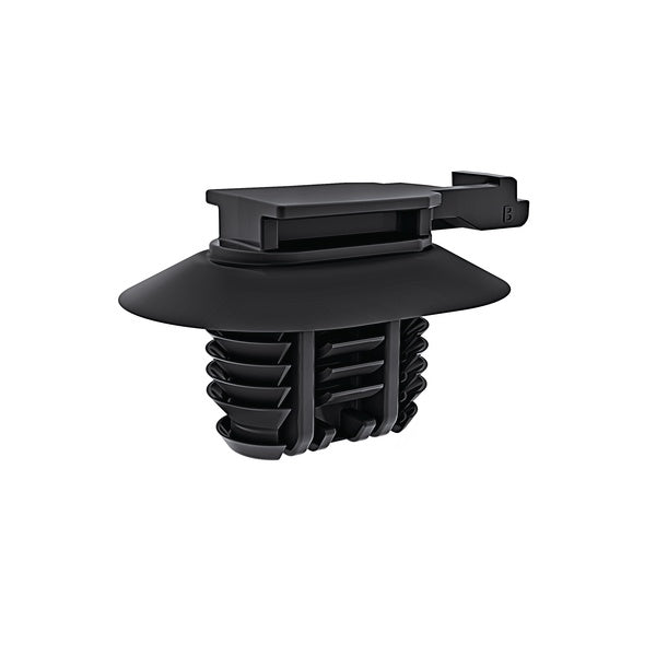 HellermannTyton 151-00765 | Connector Clip w/Fir Tree, 0.6 - 6.35 mm Panel Thickness, 9.0 x 17.0 mm Hole Dia, PA66HIRHS, Black, 1000/ctn