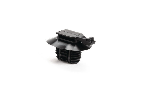 HellermannTyton 151-00765 | Connector Clip w/Fir Tree, 0.6 - 6.35 mm Panel Thickness, 9.0 x 17.0 mm Hole Dia, PA66HIRHS, Black, 1000/ctn