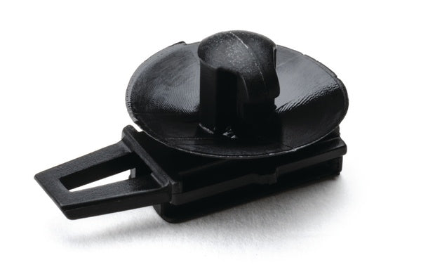 HellermannTyton 151-00775 | Connector Clip w/Arrowhead, 1.7 - 2.3 mm Panel Thickness, 6.3 - 6.7 mm Hole Dia, PA66HIRHS, Black, 5000/box