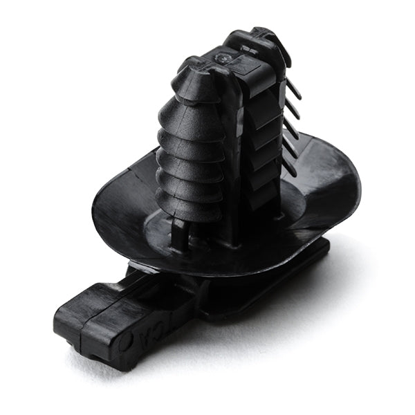 HellermannTyton 151-00925 | Connector Clip with Oval Fir Tree, 0.6-6.0 mm Panel Thickness, 6.2-13.0 mm Hole Dia., Black, 5000/Carton