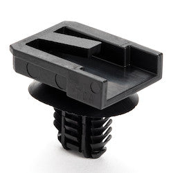 HellermannTyton 151-01244 | Connector Clip w/Oval Fir Tree, 0.51 - 6.75 mm Panel Thickness, Hole Dia. 6.2-13.0mm, PA66HIRHS, Black, 3500/ctn