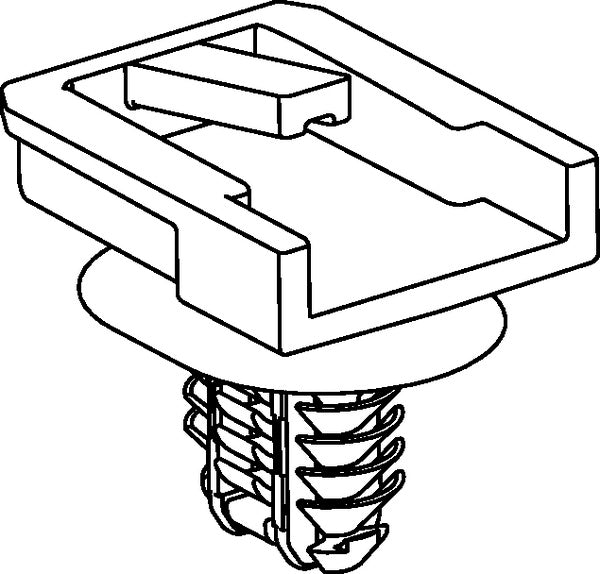 HellermannTyton 151-01244 | Connector Clip w/Oval Fir Tree, 0.51 - 6.75 mm Panel Thickness, Hole Dia. 6.2-13.0mm, PA66HIRHS, Black, 3500/ctn
