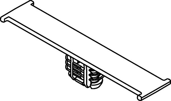 HellermannTyton 151-01403 | Bundling Clip w/Oval Fir Tree, 2.28" L, 0.02 - 0.24" Panel Thickness, PA66HIRHS, Black, 8000/ctn