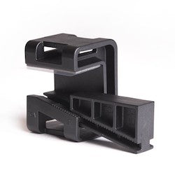 HellermannTyton 151-01566 | Wedge Clip, 0.16"-0.35" Panel Thickness, PA66HSGF, Black, 200/bag
