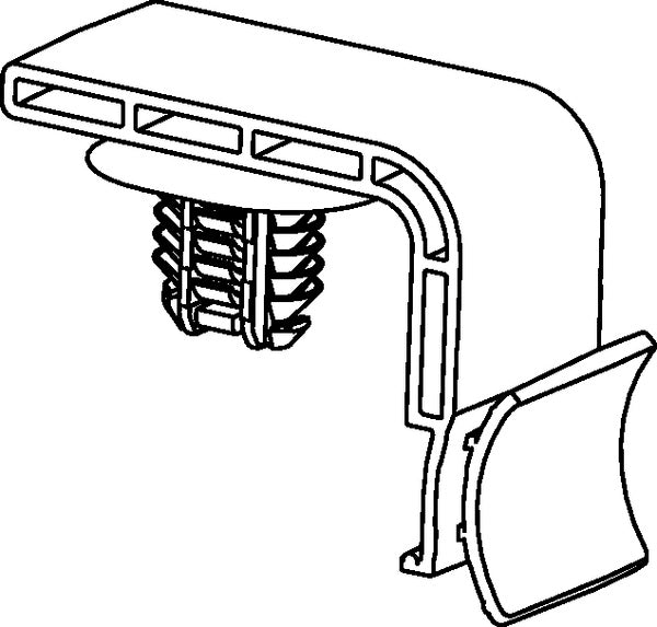 HellermannTyton 151-01681 | 2-Piece 90 Deg Bundling Clip & Tie, w/4x Oval, 50lb Tensile Strength, PA66HS/PA66HIRHS, BK, 1000/pkg