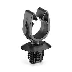 HellermannTyton 151-01769 | MOC Clip, 14 mm, with 4 x Oval Fir Tree, PA66HIRHSUV, Black, 1000/ctn