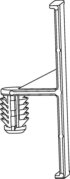 HellermannTyton 151-02432 | Standoff Bundling Clip, 2.4" Long, Panel Thickness 0.02-0.22", PA66HIRHS, Natural, 2,500/carton