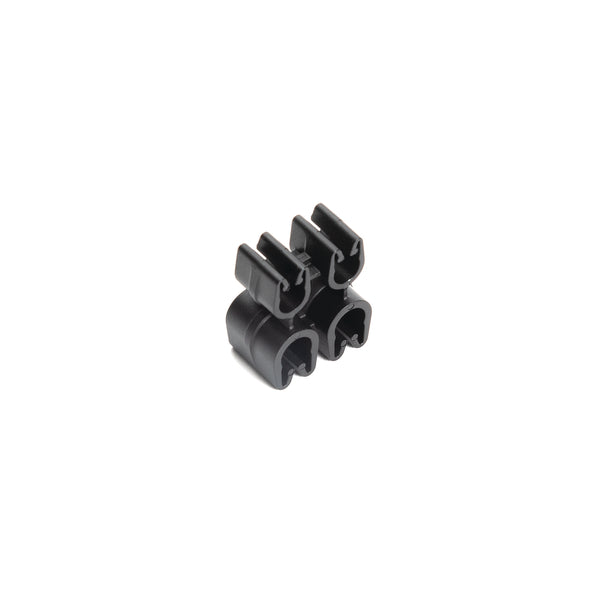HellermannTyton 151-02452 | Tube and Pipe Clip 2x4 and 2x5mm Diameter, PA66HIRHSUV, Black, 10,000/ctn