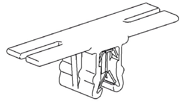 HellermannTyton 151-03401 | Edge Clip And Tape Clip, Ec15, Panel Thickness 0.04" - 0.12", 1.6" Long, Pa66Hirhs, Black, 500/Pkg
