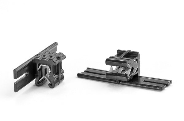 HellermannTyton 151-03402 | Edge Clip And Tape Clip, Ec16, Panel Thickness 0.04" - 0.12", 1.6" Long, Pa66Hirhs, Black, 500/Pkg