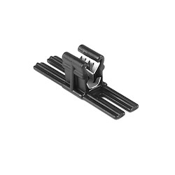 HellermannTyton 151-03404 | Edge Clip and Tape Clip, Panel Thickness 0.04"-0.12", 1.6" Length, PA66HIRHS, Black, 500/Pack