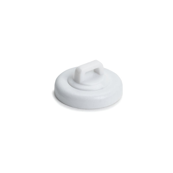 HellermannTyton 151-04026 | Magnetic Cable Tie Mount, Large, 0.91" Dia, Neodymium Magnet/POM/ST, 15lb Pull Force, White, 100/bg