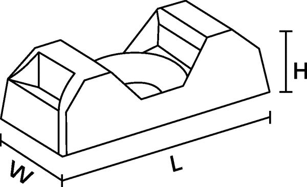HellermannTyton 151-10930 | Q Tie Mount, M4 Screw, 0.83" X 0.38" X 0.26", For Q18–Q50 Ties, Pa66, Black, 100/Bg