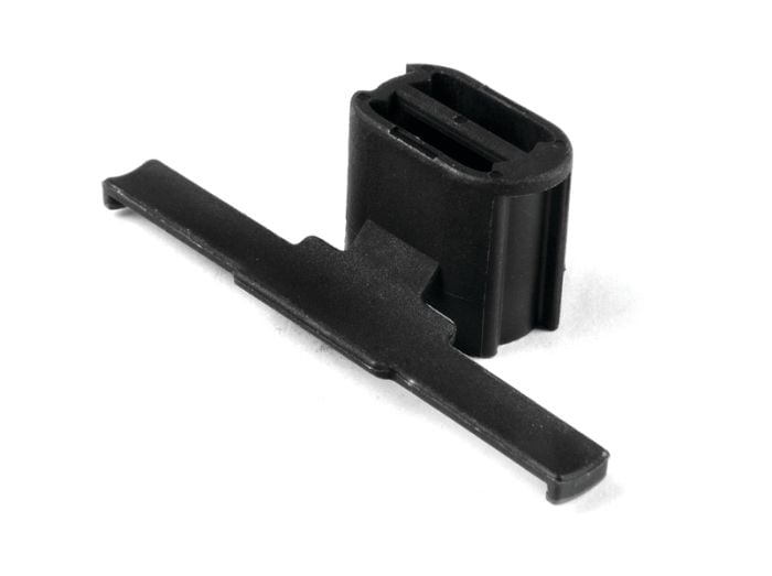 HellermannTyton 151-26101 | Standoff Stud Mnt Tape Clip Long 2.05" Weld Stud Mnt .2" PA66HS Black 500/pkg