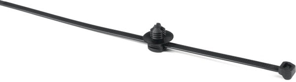 HellermannTyton 156-00067 | 2-Pc Cable Tie/Fir Tree Mount, 15" L, 0.35" (9Mm), 0.04 - 0.25" Panel, Pa66Hirhsuv, Blk, 100/Pkg