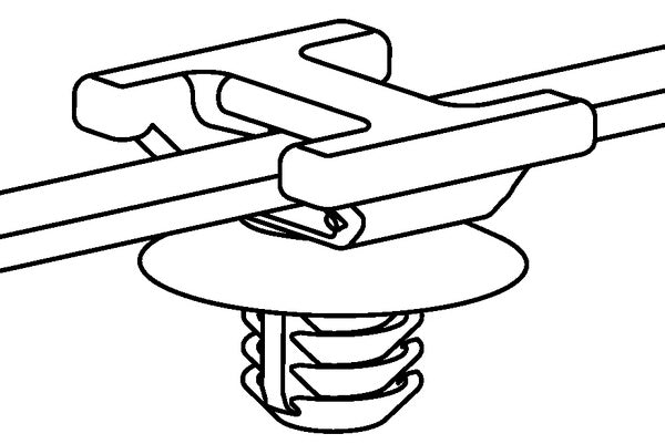HellermannTyton 156-00067 | 2-Pc Cable Tie/Fir Tree Mount, 15" L, 0.35" (9Mm), 0.04 - 0.25" Panel, Pa66Hirhsuv, Blk, 100/Pkg
