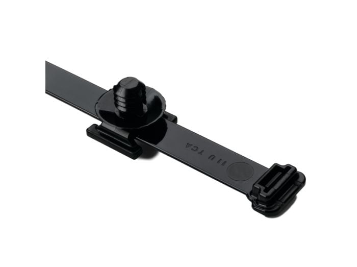 HellermannTyton 156-00070 | Heavy-Duty Cable Tie/Fir Tree Mount, 15" x .5", .04"- .26" Panel Thick, PA66HIRHSUV, Black, 100/pkg