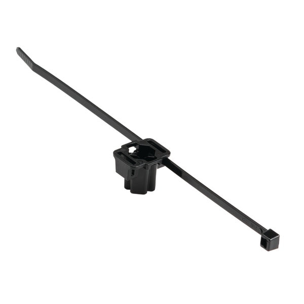 HellermannTyton 156-01547 | 2-Piece M5/T5/M6/T6 Stud Mount Tie, 8.0" Tie, 50lb Tensile Strength, PA66HS/PA66HIRHS, BK, 3000/pkg