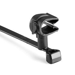HellermannTyton 156-01657 | MOC Clip, 8 mm, Assembled to T50SMVC Swivel Tie, PA66HIRHSUV, Black, 1000/ctn