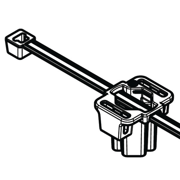 HellermannTyton 156-01668 | 2-Piece M5/T5/M6/T6 Stud Mount Tie, 8.0" Tie, 50lb Tensile Strength, PA46, BN/GY, 3000/pkg